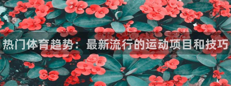 米兰体育官网下载开户：热门体育趋势：最新流行的运动项目和技巧